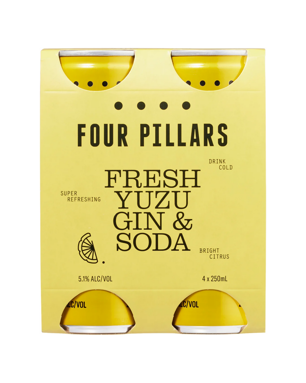 Four Pillars Yuzu Gin & Soda, 250mL