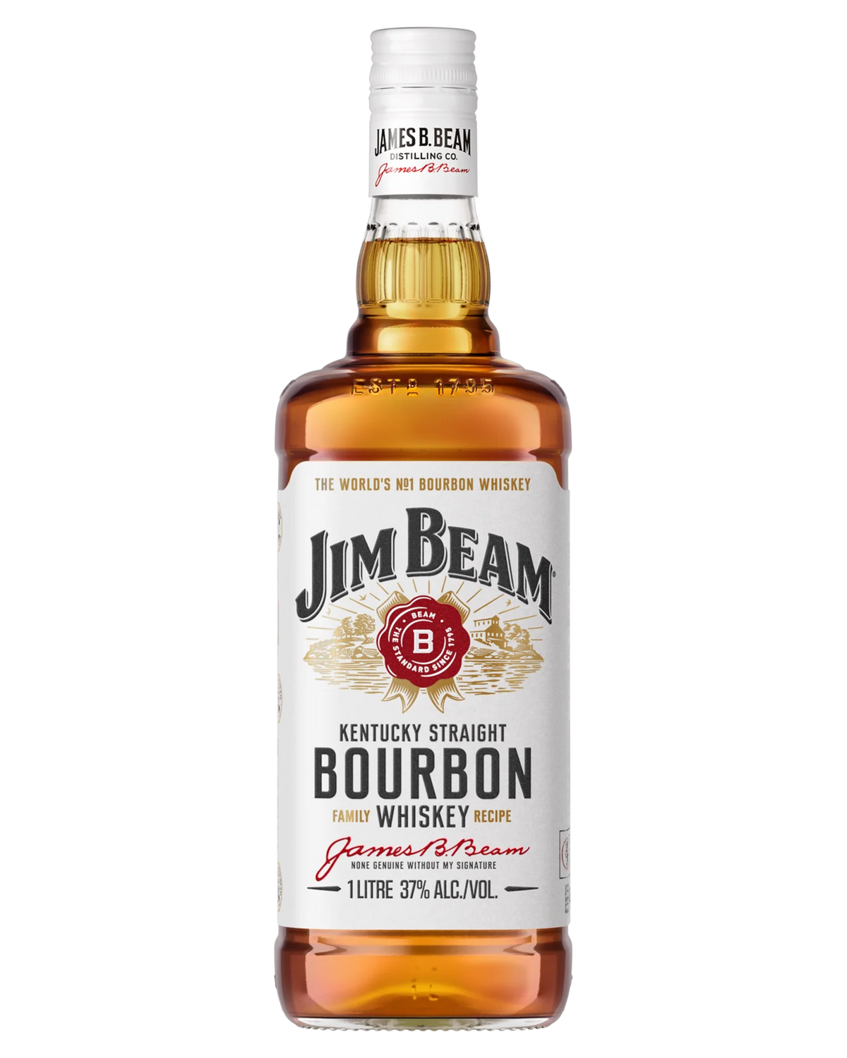 Jim Beam White Label Kentucky Straight Bourbon 1 Ltr