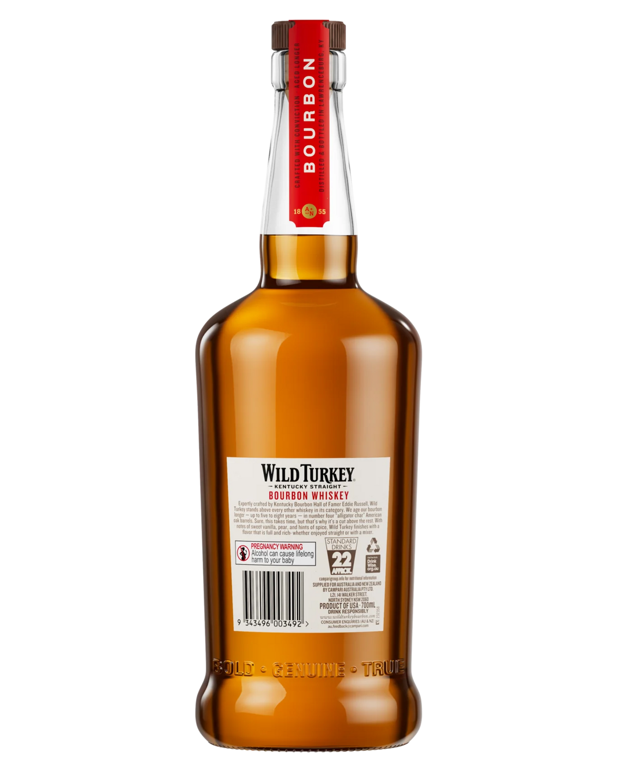 Wild Turkey 81 Bourbon Whiskey 700mL, image 2
