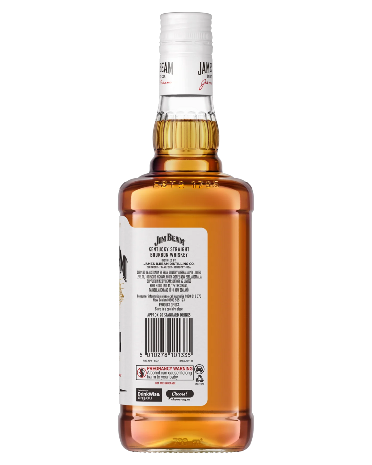 Jim Beam White Label Kentucky Straight Bourbon 700 ml, image 3
