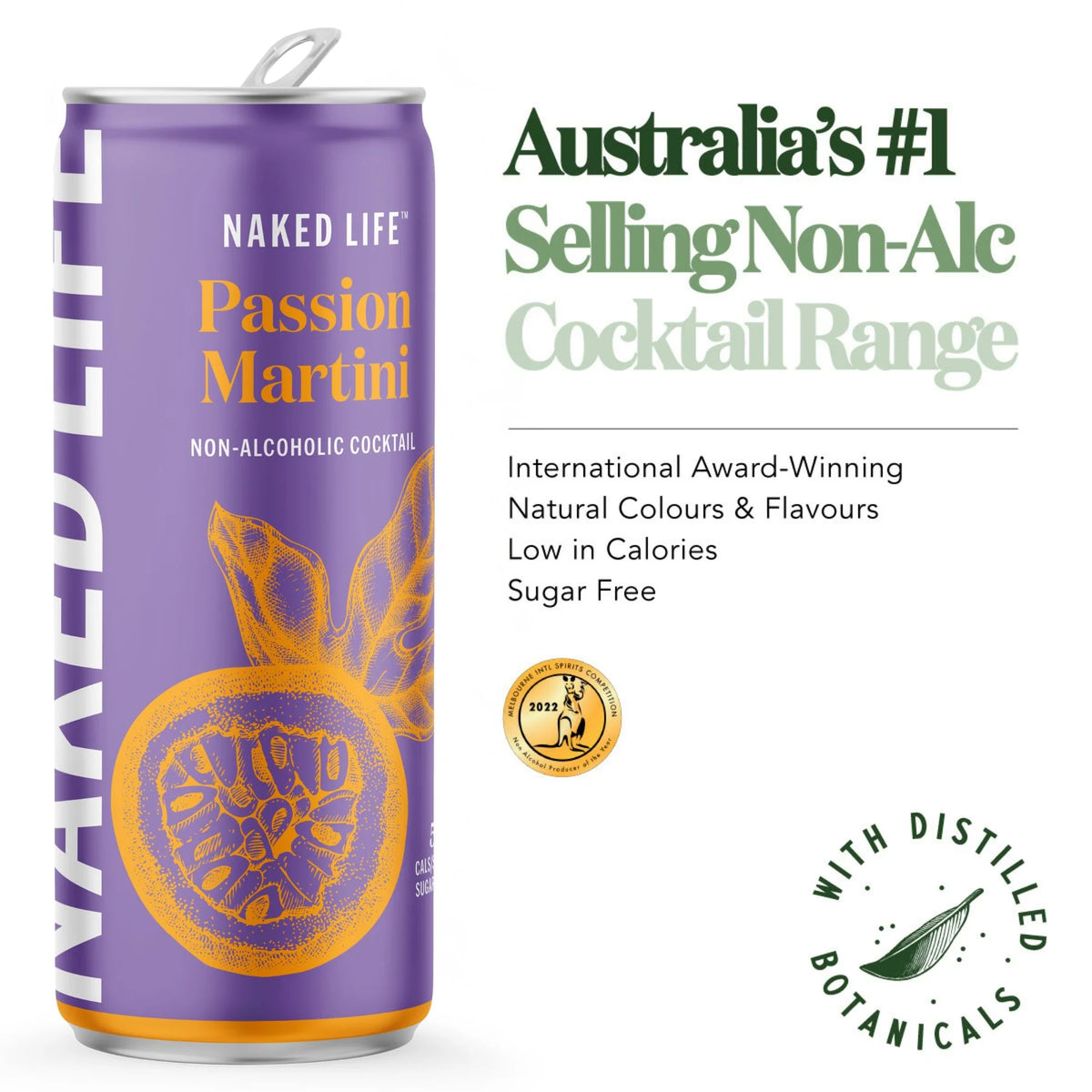 Naked Life Non-Alcoholic Passionfruit Martini, 250mL
